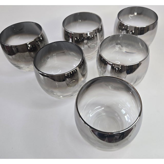 Metal Dorothy Thorpe Style Lowballs- Set of Six For Sale - Image 7 of 13