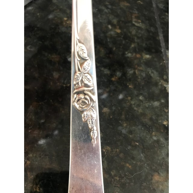 Silver Reed & Barton Sterling Silver "Classic Rose" Silverware - Set of 40 For Sale - Image 8 of 10