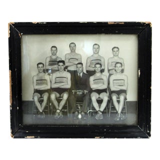 Antique 1931-32 Photograph the Evangel Basketball Team Evangel University, Framed For Sale