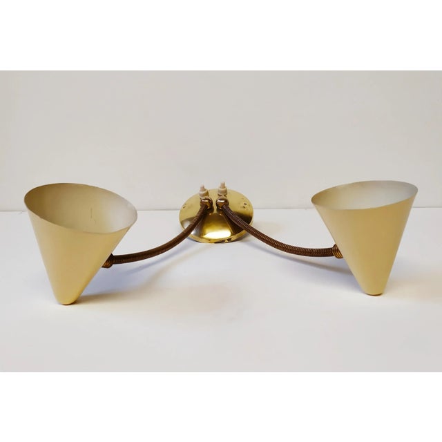 Metal Beige Wall Light from Arredoluce, 1950s For Sale - Image 7 of 8