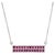 2.81 Ct Double Row Ruby Bar Necklace Pendant in Sterling Silver - Caratandher For Sale - Image 4 of 15