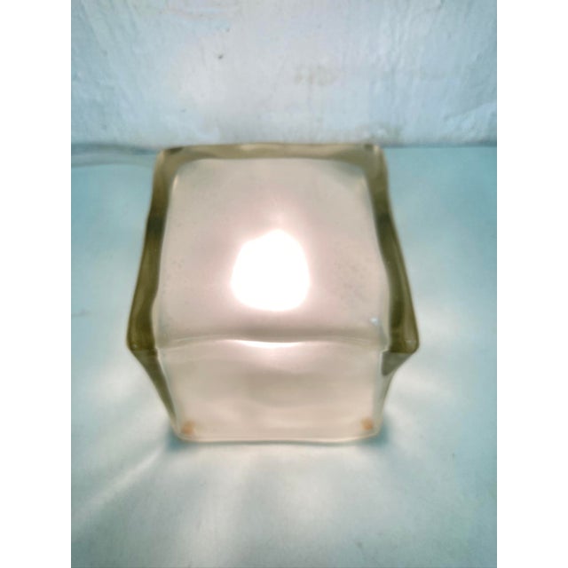 Egg-shaped table lamp from the 1990s by Ikea, model Iviken. Glass. Good used condition. This piece has an attribution...
