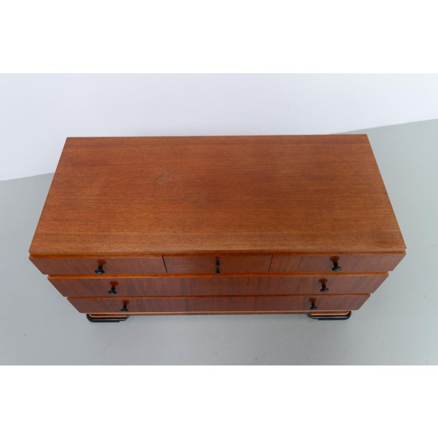 Art Deco Danish Low Mahogany Dresser, 1930s For Sale - Image 3 of 18