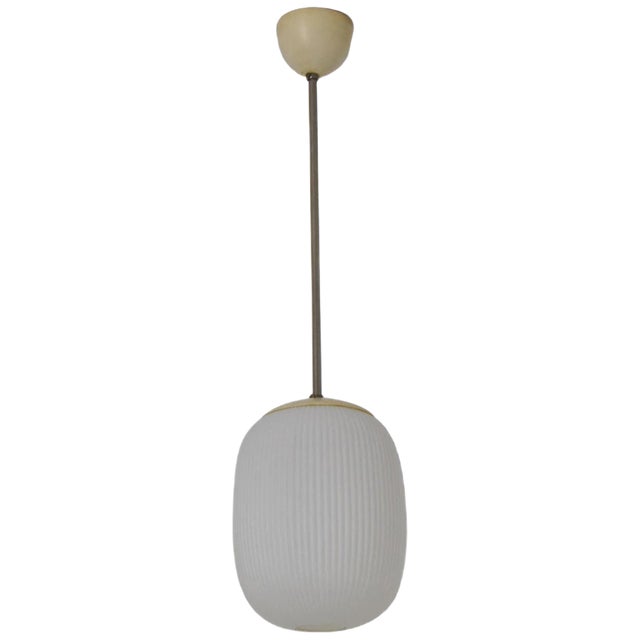 Mid-Century Glass Pendant, 1950s For Sale