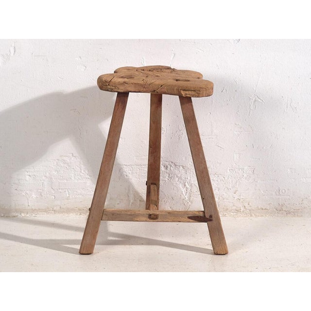 Antique Chinese Wooden Stool, 1900s For Sale - Image 3 of 8