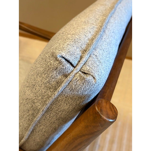 Brown Mid 20th Century Classic Mid-Century Modern Walnut Armchair For Sale - Image 8 of 12