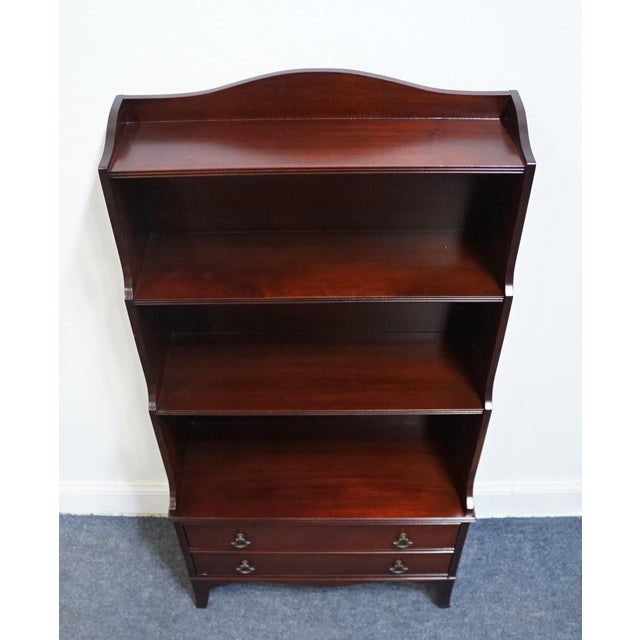 Late 20th Century H L Hubbell Solid Mahogany Traditional Style 24" Petite Bookcase For Sale - Image 5 of 12