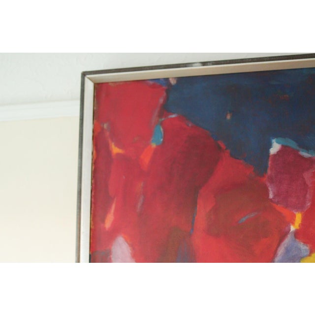 Textile Bard B, Abstract Composition in Primary Colours, 1974, Acrylic on Canvas, Framed For Sale - Image 7 of 11