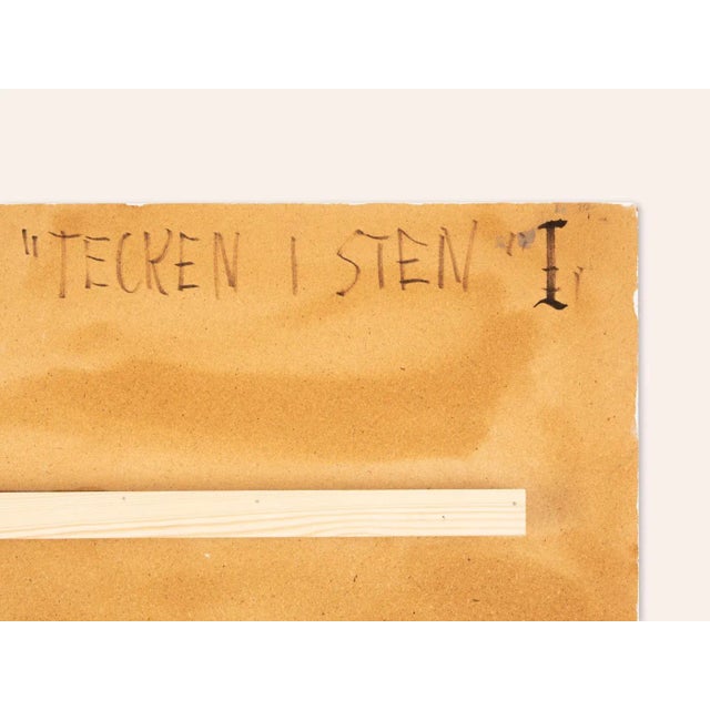 Fritz Karlsson, Tecken i Sten 1, 1970, Oil on Wood, Framed For Sale - Image 10 of 13