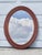 Gabriella Crespi Mid Century Modern Oval Rattan Split Reed Wall Mirror | Attributed to Gabriella Crespi For Sale - Image 4 of 14