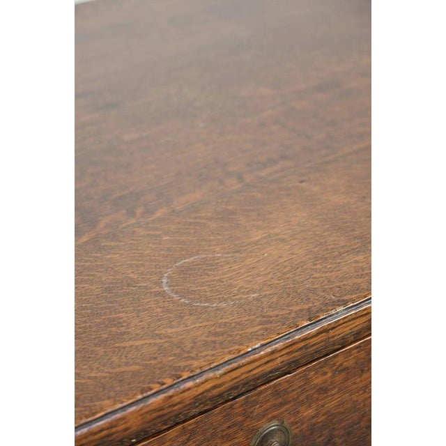 Antique English Oak Coffee Table with Drawers, 20th Century For Sale - Image 10 of 15