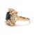 1.98ctw Sapphire and Diamond Cluster Ring, 14k Yellow Gold, Ring Size 6.5 For Sale - Image 4 of 5