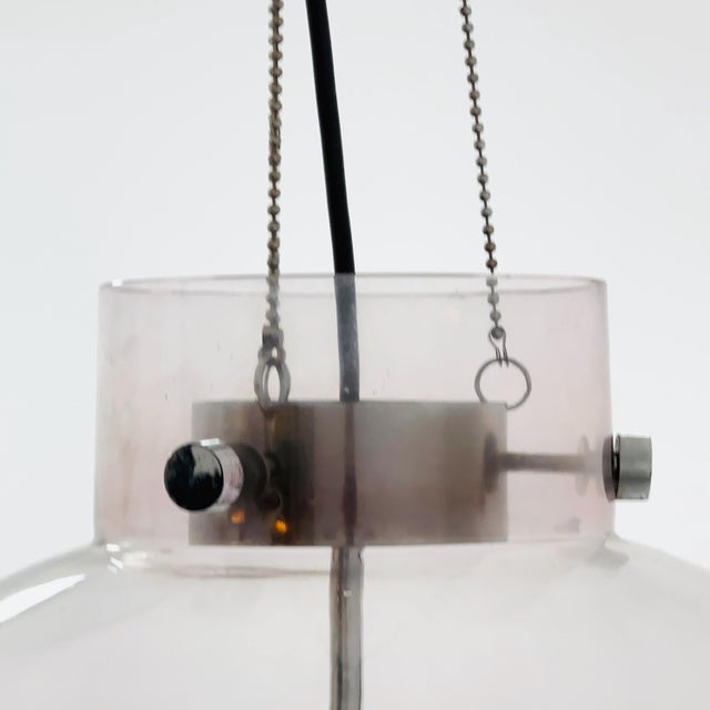 Large Mid-Century Glass Ball Pendant from Glashütte Limburg, Germany, 1970s For Sale - Image 6 of 11
