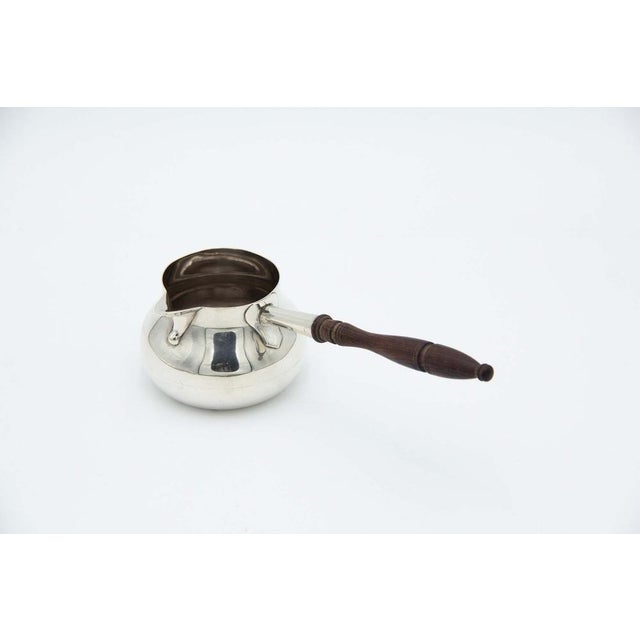 Silver Chocolate Pot with Chestnut Wood Handle For Sale - Image 4 of 4