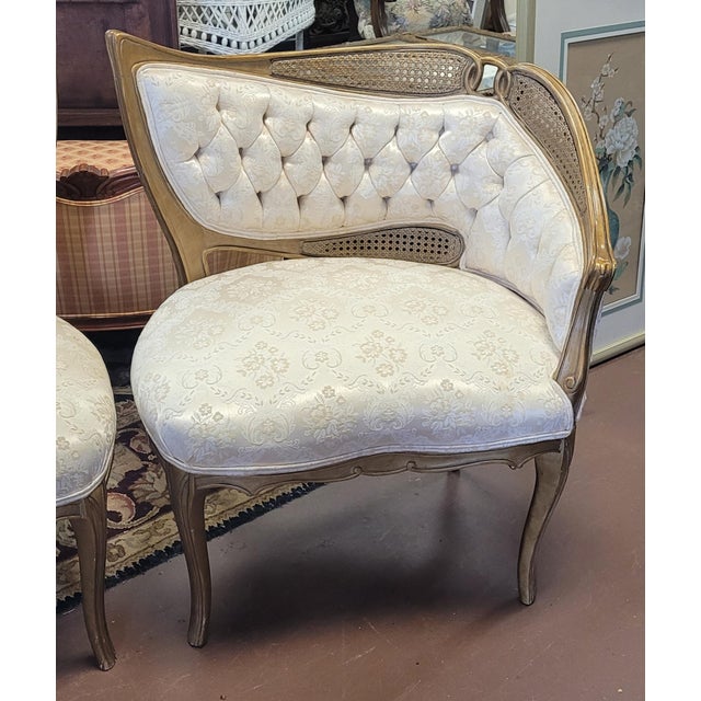 Pair Hollywood Regency 1950s Matched Pair of Leaf Chairs For Sale - Image 4 of 12