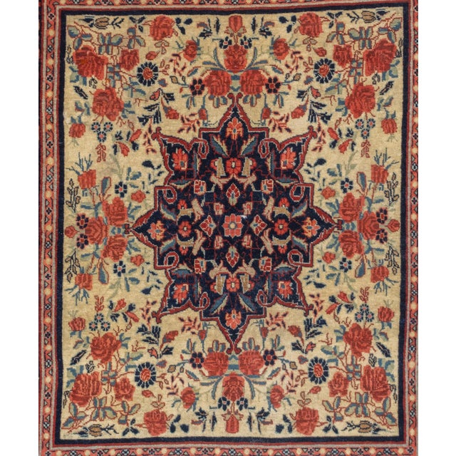 Persian Early 20th Century Fine Antique Persian Bijar Rug 2'4'' X 2'9'' For Sale - Image 3 of 9