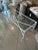Metal Vintage Faux Bamboo Patio Outdoor Metal Newly Powder-Coated White Coffee Cocktail Table For Sale - Image 7 of 12