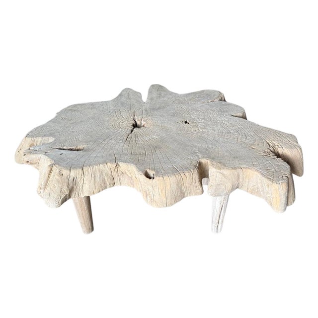 Andrianna Shamaris Amorphous Mid Century Style Bleached Coffee Table For Sale