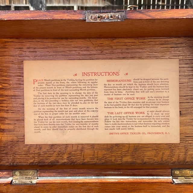 Early 20th Century Wood Box -Smiths Office Company Letter Box For Sale - Image 9 of 10
