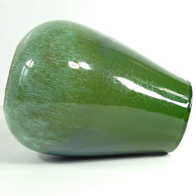 1960s French Green Ceramic Vase, 1960 For Sale - Image 5 of 9