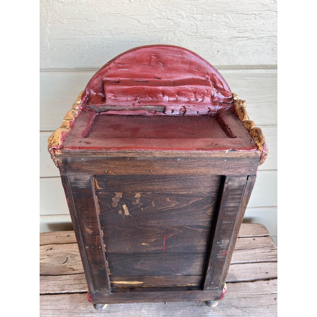19th Century Italian Carved Polychrome Giltwood & Painted Tabernacle Box or Home Altar For Sale - Image 10 of 13