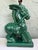 Mid-Century Modern Vintage Emerald Green Glazed Ceramic Donkey Table Lamp – Art Deco Style – 22” Tall For Sale - Image 3 of 11