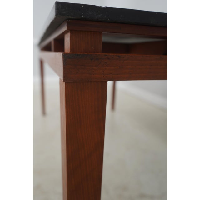 Wood Modern Design Cherry Slate Top Dining Table For Sale - Image 7 of 13