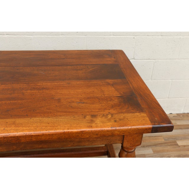 Wood Antique French Provincial Dining Table by Camard | Solid Walnut Farmhouse Table | Made in France, 1940s For Sale - Image 7 of 18