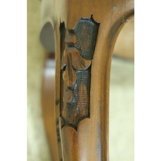 Set of 8 Italian Walnut Cane Seat Dining Room Chairs For Sale - Image 10 of 13