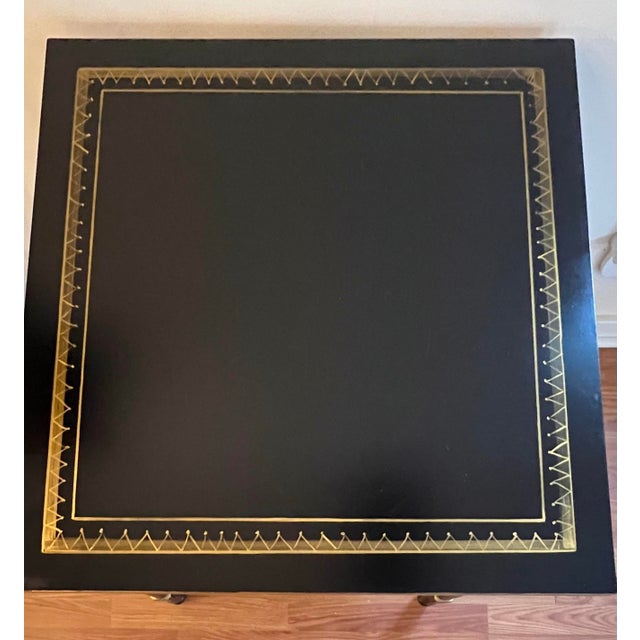 Italian Hand Painted Ebonized Side Table For Sale In New York - Image 6 of 9