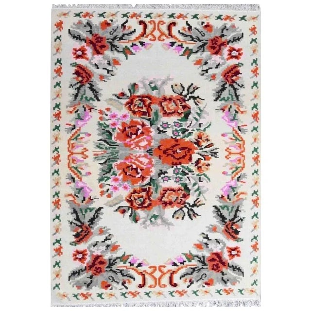 Not Yet Made - Made To Order Bessarabian Style Floral Flat Kilim Rug For Sale - Image 5 of 5