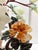 Persimmon Vintage Chinese Hardstone Bonsai Tree Sculpture in Cloisonné Planter, Jade Quartz & Carnelian Gemstone Arrangement For Sale - Image 8 of 16