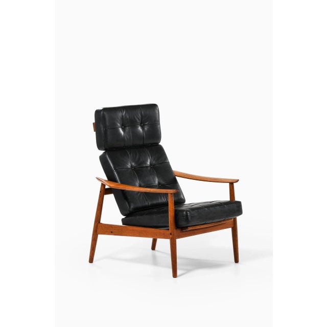 Black Model FD 164 Easy Chair by Arne Vodder attributed to France & Daverkosen, 1960s For Sale - Image 8 of 8