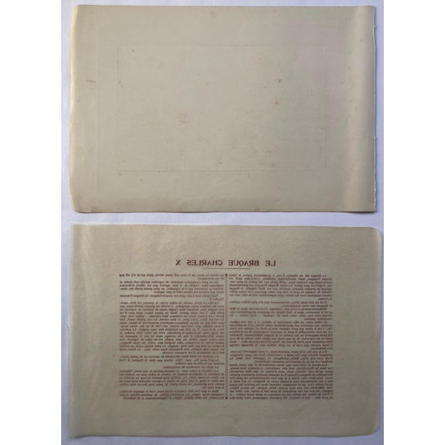 Illustration 1907 French Photogravure Print of “Le Braque Charles X” Hunting Dog - For Sale - Image 3 of 3