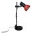 Vintage Red and Black Desk Lamp With Metal Shade For Sale