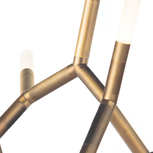 Regina Andrew Traveler Steel Chandelier, Natural Brass For Sale - Image 4 of 7