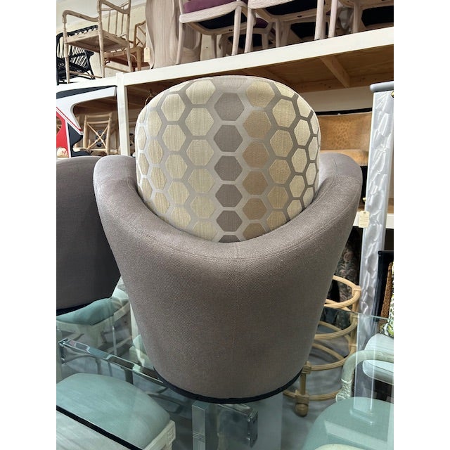 Wood 20th Century Kagan Style Swivel Chairs by Weiman For Sale - Image 7 of 12