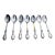 Vintage Estia "Cascade" Pattern Stainless Steel Tea Spoons- Set of 7 For Sale