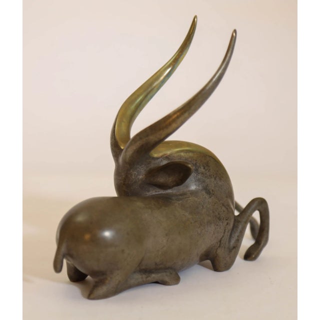 Loet Vanderveen Bronze Sculpture of a Gazelle Signed Numbered Limited Ed. For Sale In Palm Springs - Image 6 of 12