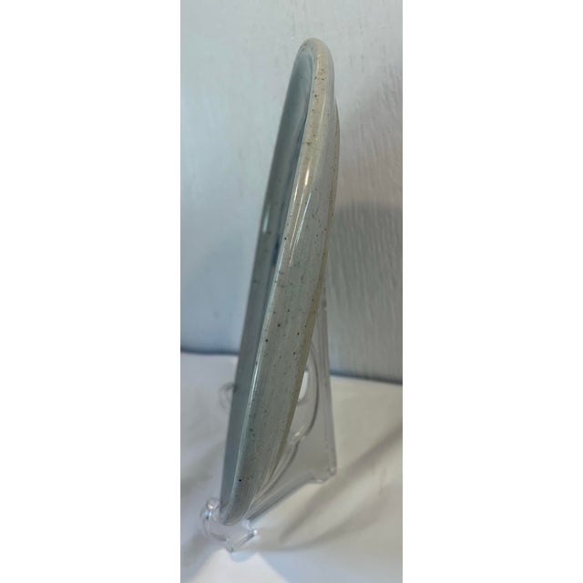 Mid Century Hand Thrown Ceramic Plate -Signed by Artist For Sale - Image 4 of 7