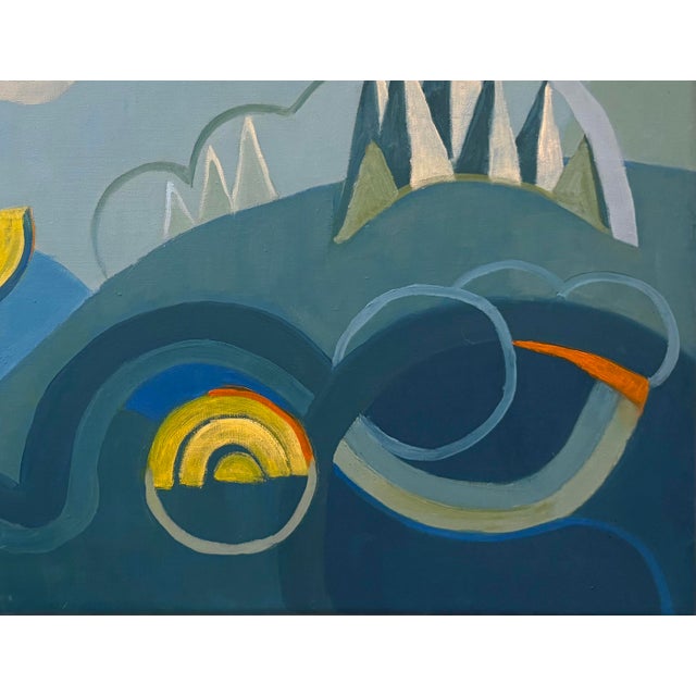“High Meadow Blue” Oil on Linen by Nancy M. Vignola For Sale - Image 4 of 7