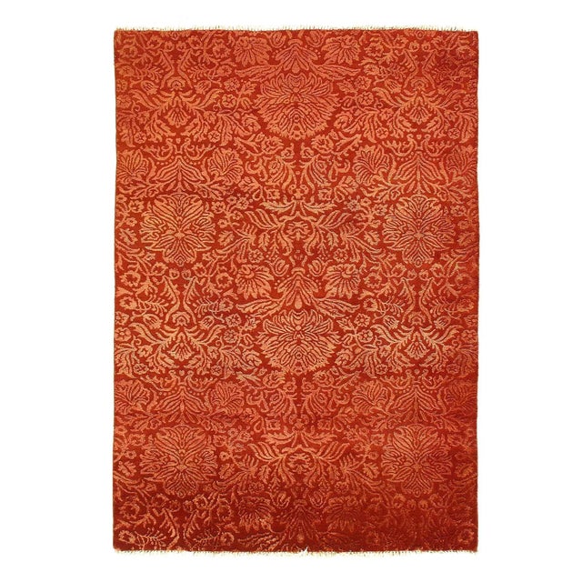2020s Rust Modern Rug For Sale - Image 4 of 4