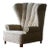 High Back Lounge Chair With Channeled Backrest Denmark, Circa 1950 For Sale