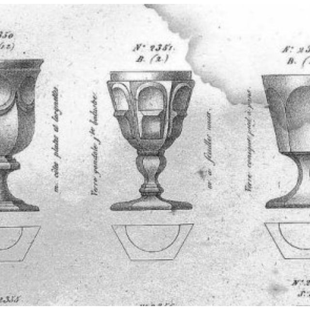 A truly exceptional and highly collectible example of early Baccarat molded crystal, this magnificent goblet known as the...