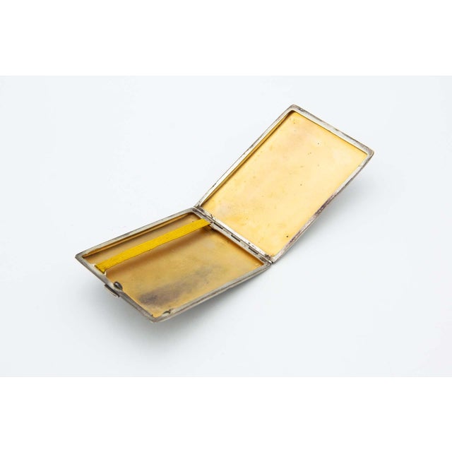 Rectangular Cigarette Case in Matte Silver For Sale - Image 3 of 4