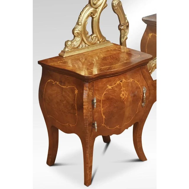 Italian Giltwood and Figured Walnut Dressing Mirror, 1890s For Sale - Image 6 of 10