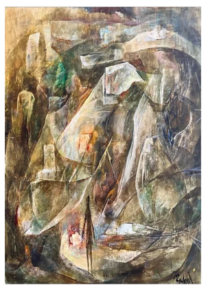 Vivaldo Martini, Imaginary City, Oil on Canvas
