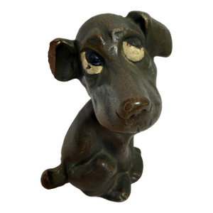 1940s Cast Iron Quizzical Sitting Puppy