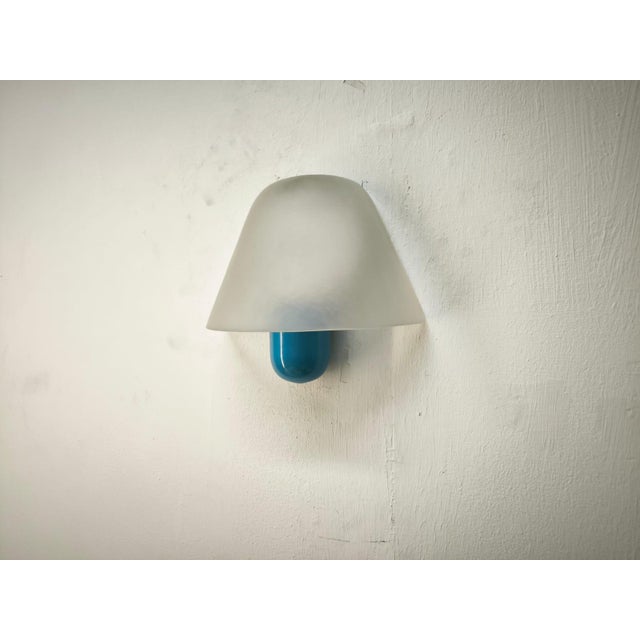1980s Light Blue Wall Light from Veart, 1980s For Sale - Image 5 of 9