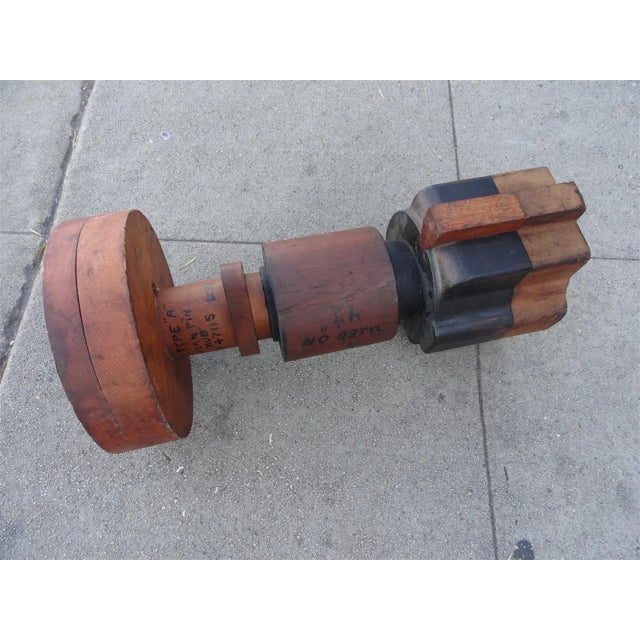 Industrial Wood Foundry Pattern Mold for Shear Pin Hub – Sculptural Architectural Artifact For Sale - Image 9 of 9